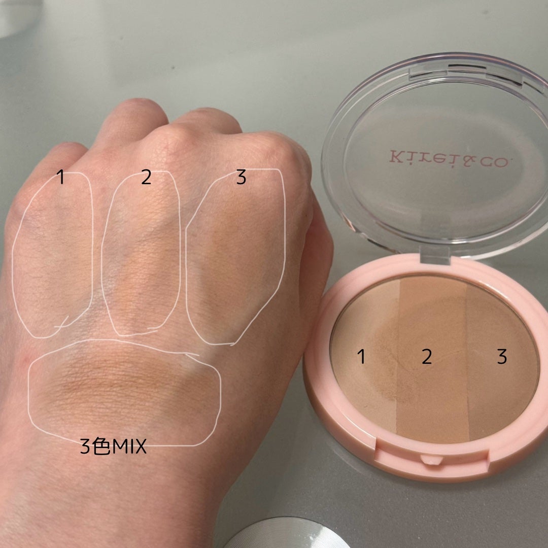 3カラーシェーディングパレット/Kirei&co./シェーディングを使ったクチコミ(1枚目)