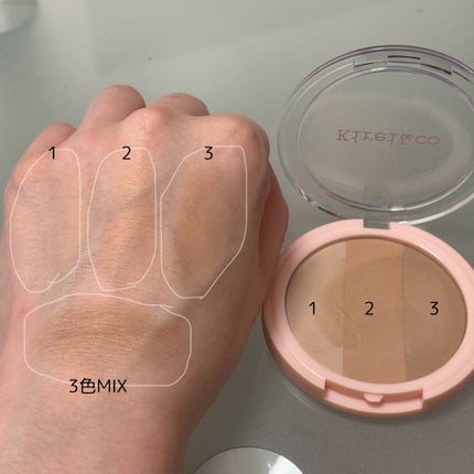 3カラーシェーディングパレット/Kirei&co./シェーディングを使ったクチコミ(1枚目)