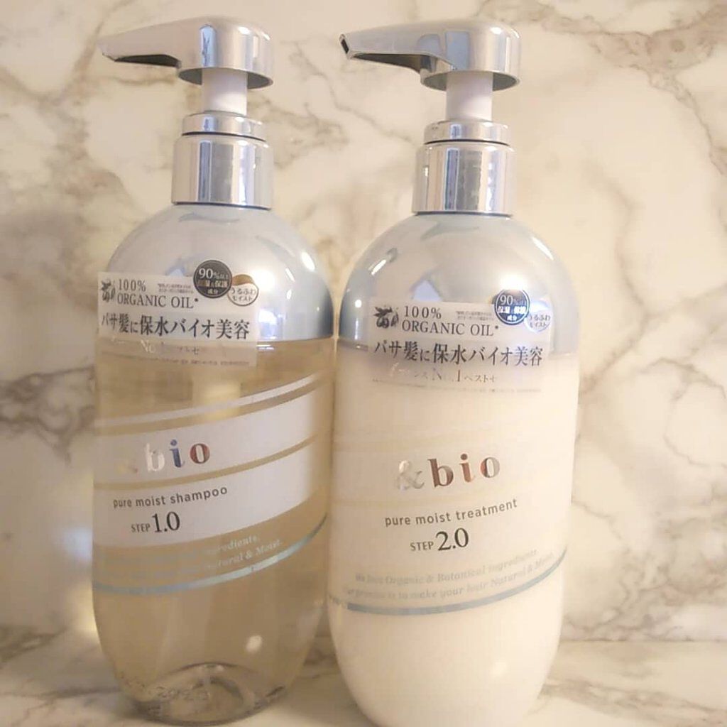 ピュアモイスト シャンプー 1.0/ヘアトリートメント 2.0/&bio/市販シャンプーを使ったクチコミ(1枚目)