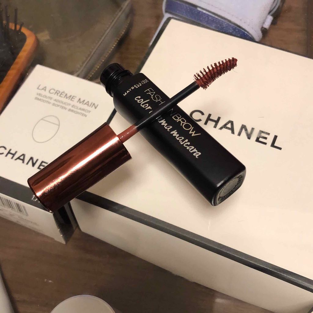 ファッションブロウ カラードラマ マスカラ バーガンディ/MAYBELLINE NEW YORK/眉マスカラを使ったクチコミ（1枚目）