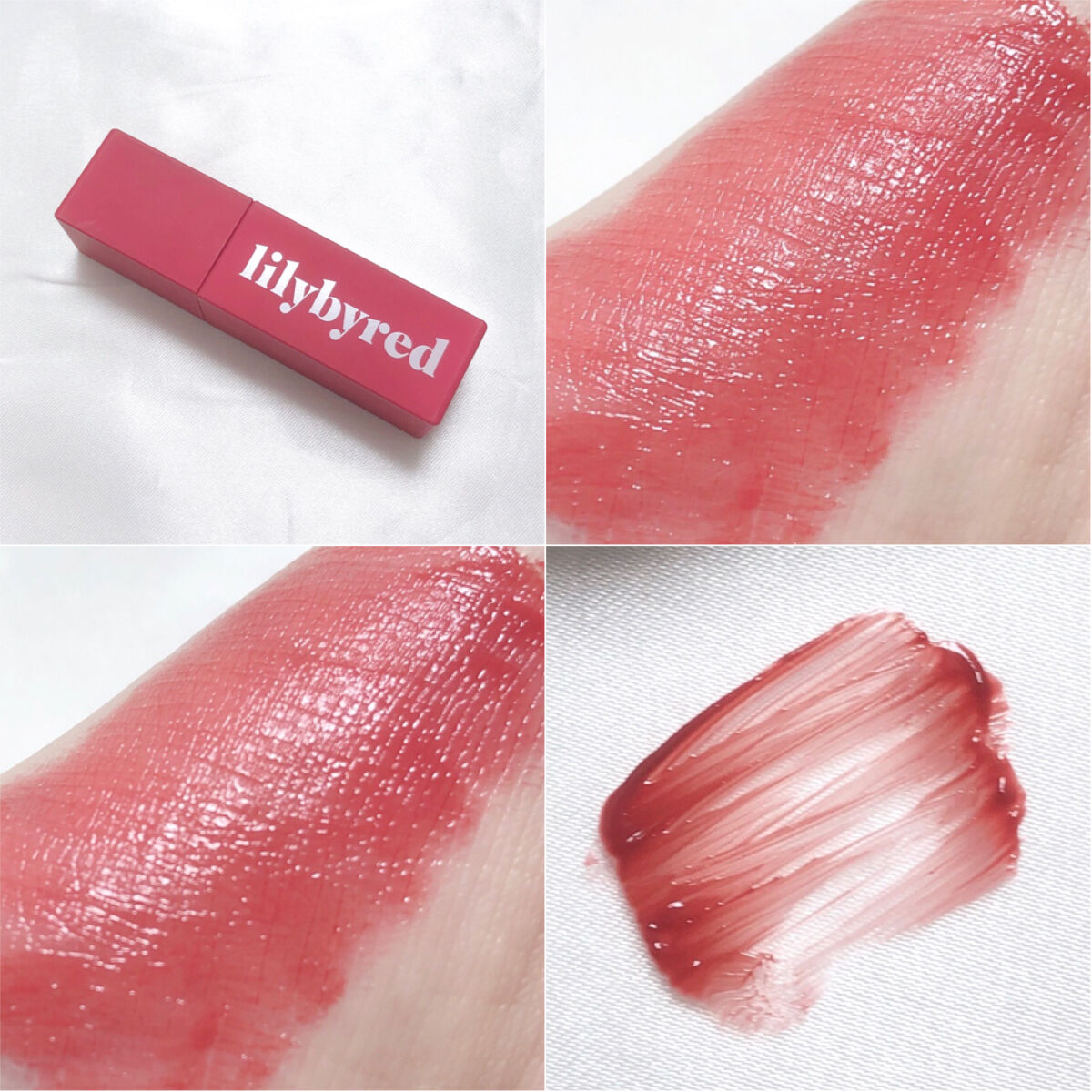 ブラッディライアー コーティングティント 06 ロージーストロベリー(Rosy Strawberry)/lilybyred/リップティントを使ったクチコミ（2枚目）