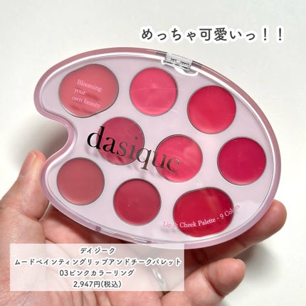 ムードペインティングリップアンドチークパレット/dasique/マルチパレットを使ったクチコミ(2枚目)