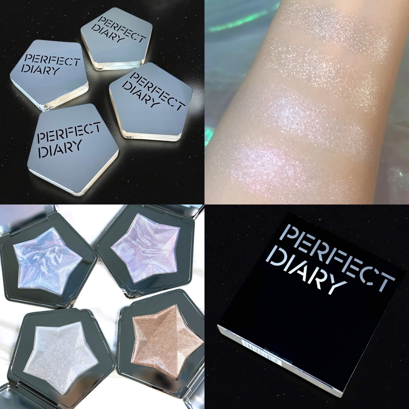 スターダストダイヤモンドハイライトパウダー/PERFECT DIARY/パウダーハイライトを使ったクチコミ(4枚目)