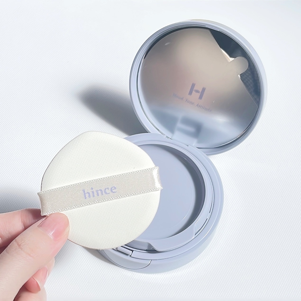 セカンドスキンメッシュマットクッション 15 ロージー/hince/クッションファンデーションを使ったクチコミ（3枚目）