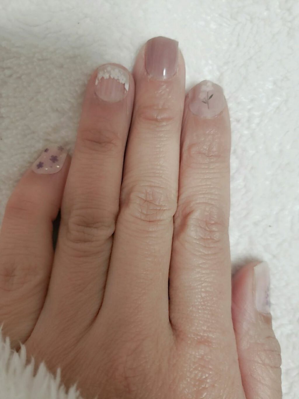 貼るジェルネイル/セリア/ネイルシールを使ったクチコミ(2枚目)