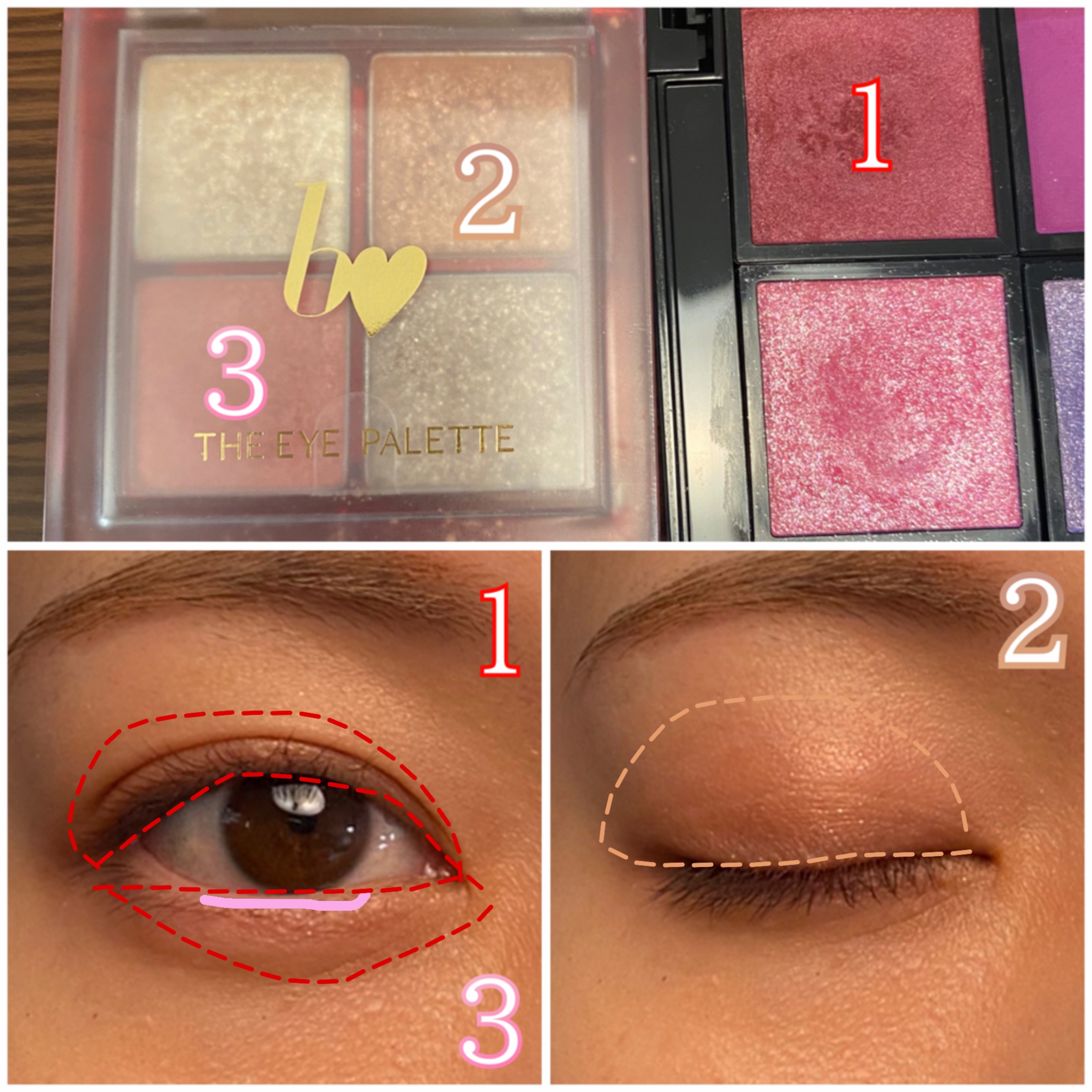 THE アイパレR/b idol/アイシャドウパレットを使ったクチコミ（3枚目）