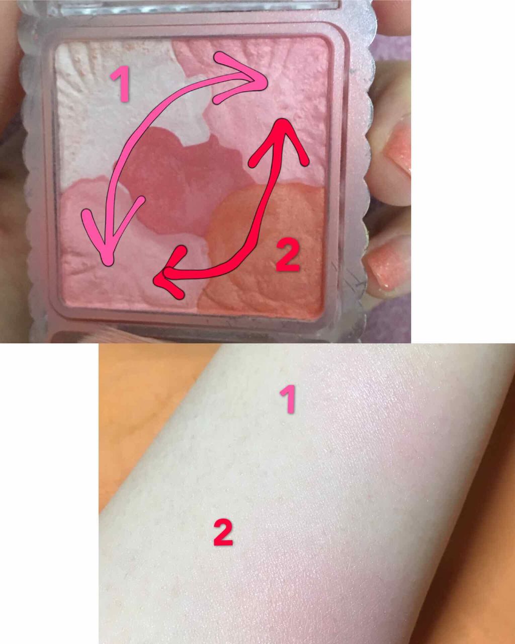 グロウフルールチークス/キャンメイク/パウダーチークを使ったクチコミ（2枚目）