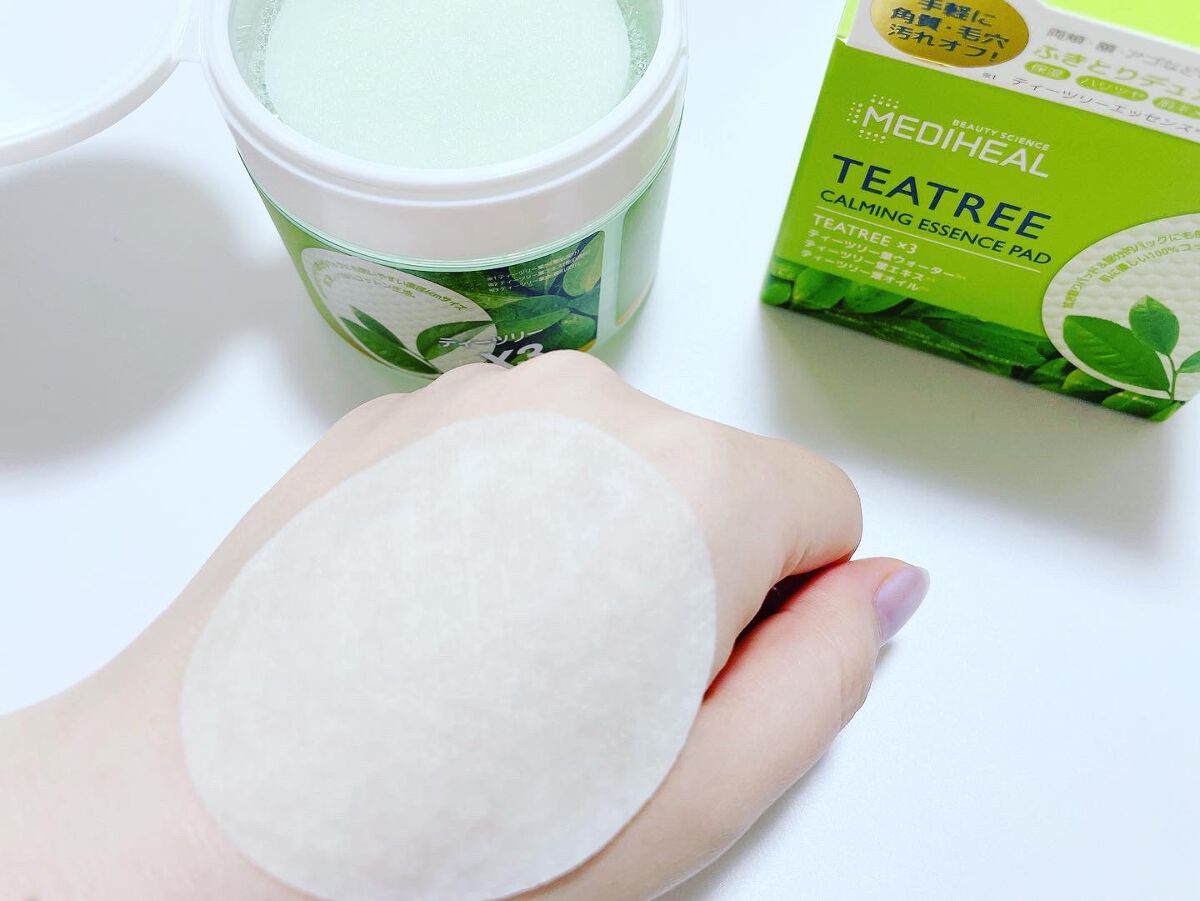 ティーツリーカーミングエッセンスパッド/MEDIHEAL/トナーパッドを使ったクチコミ（3枚目）