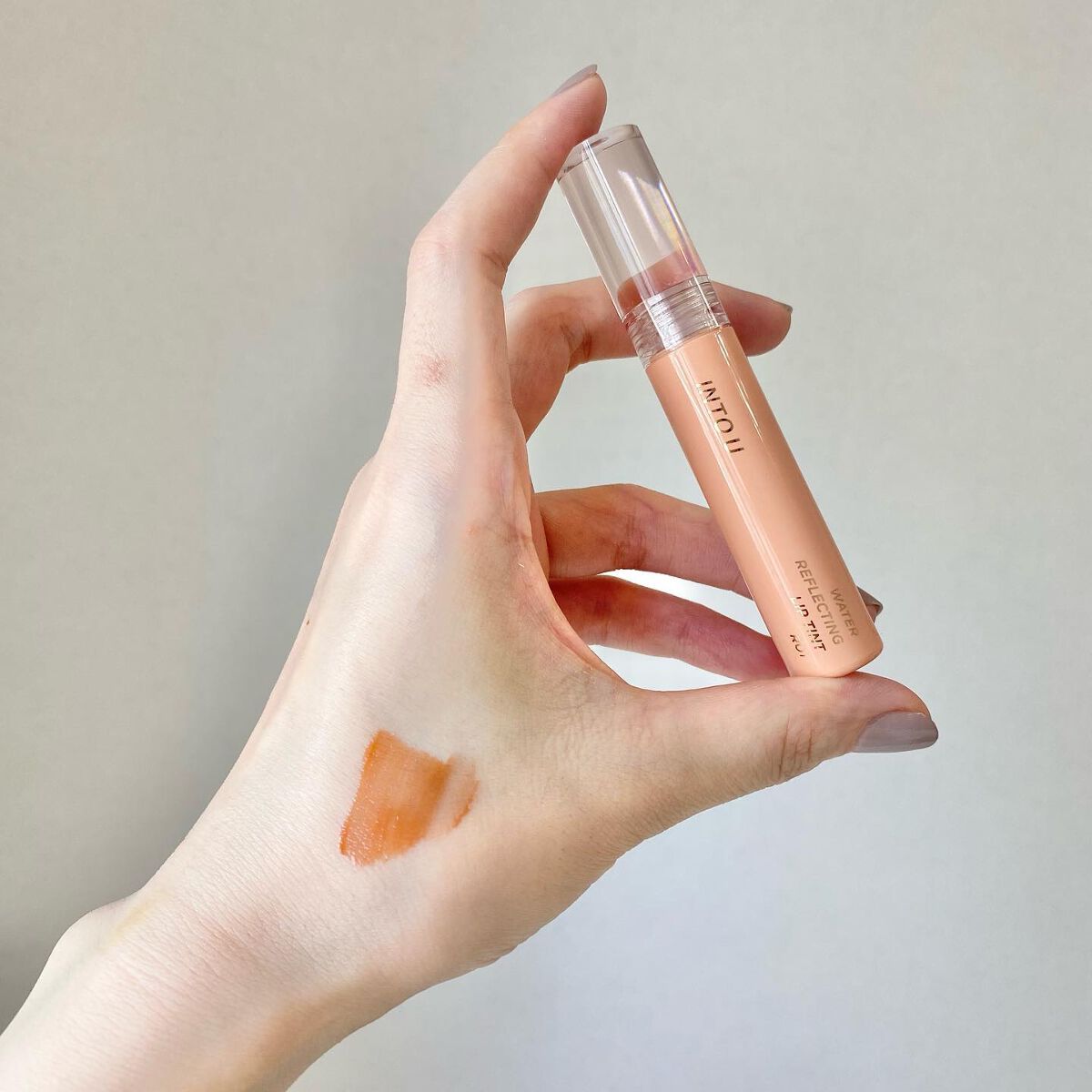 ウォーターリフレクティングリップティント R01 一目惚れアマレットジンジャー/INTO U/リップティントを使ったクチコミ（1枚目）