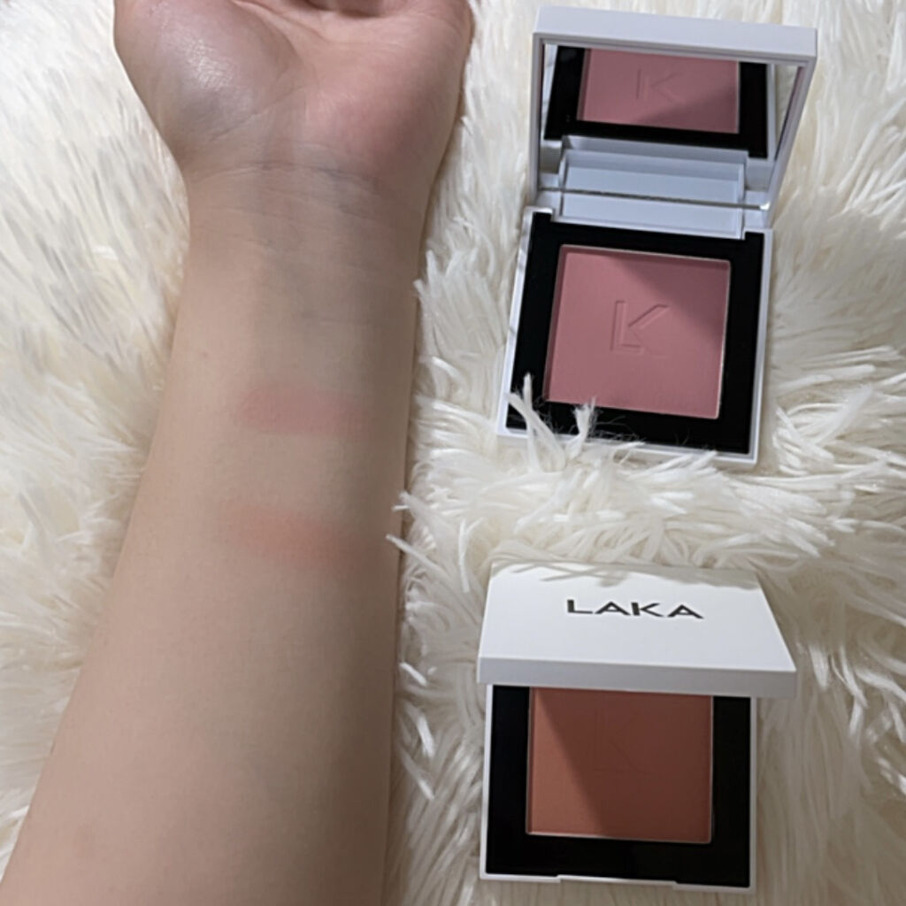ジャストチーク/Laka/パウダーチークを使ったクチコミ（3枚目）