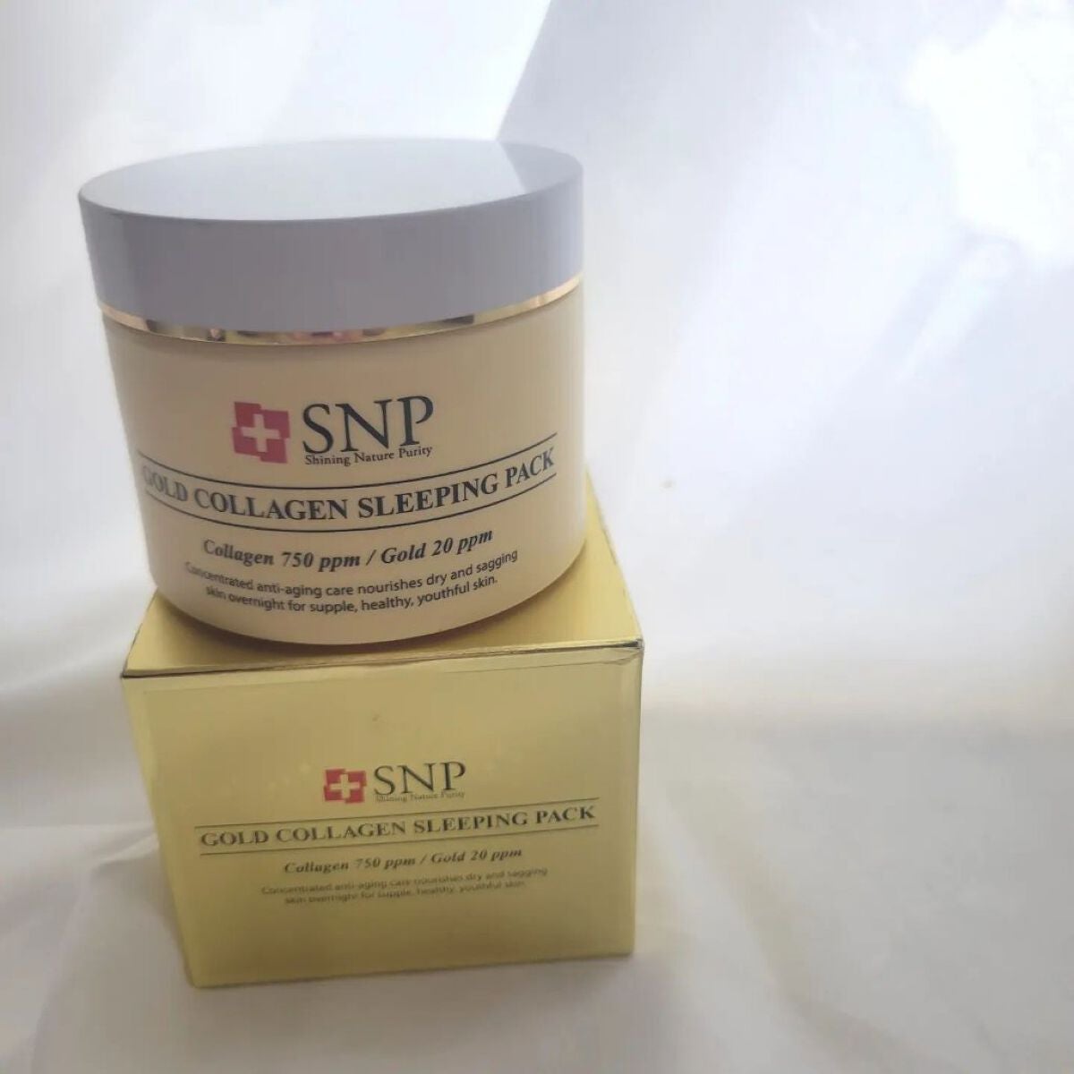 SNP ゴールド コラーゲン スリーピング パック/SNP/シートマスク・パックを使ったクチコミ(2枚目)