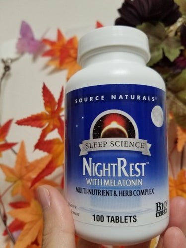 NIGHT REST WITH MELATONIN/ソースナチュラルズ(Source Naturals)/健康サプリメントを使ったクチコミ（2枚目）