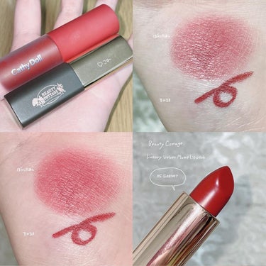 LUXURY VELVET MATTE LIPSTICK/Beauty Cottage/口紅を使ったクチコミ（3枚目）