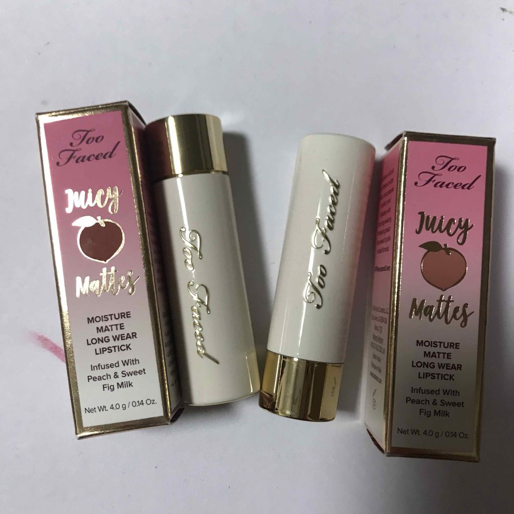 ジューシー マット ロングウェア リップスティック ディスローブド/Too Faced/口紅を使ったクチコミ（1枚目）