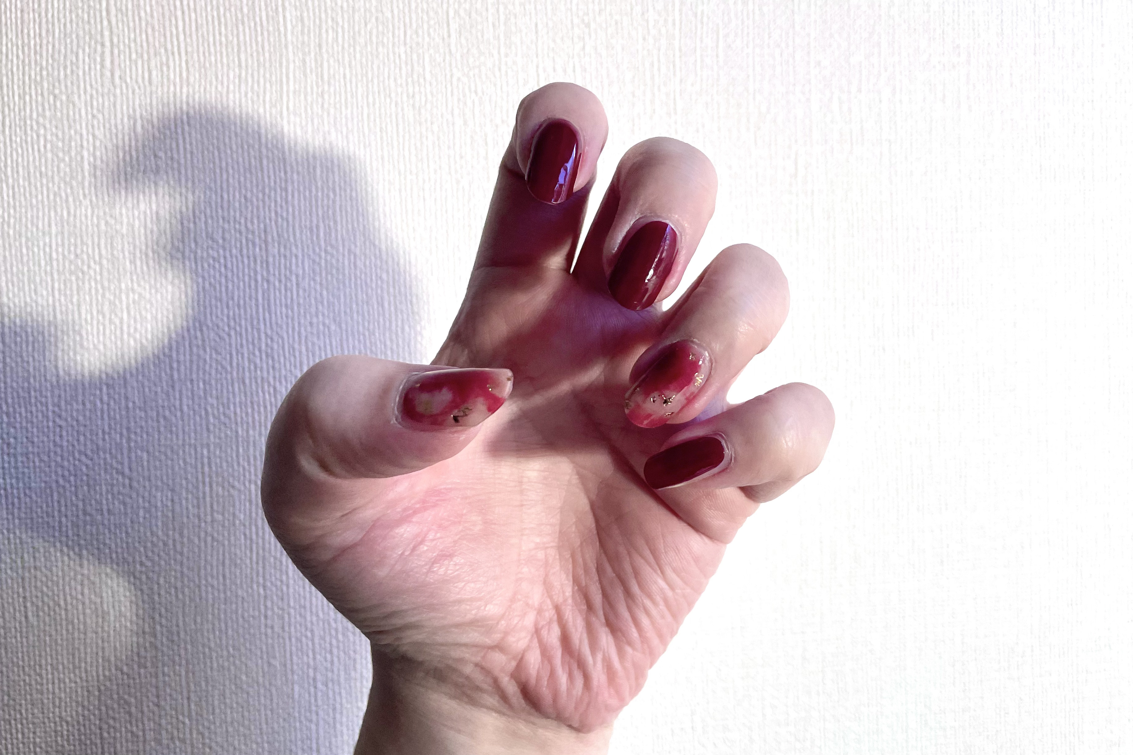 セミキュアジェルネイル（ハンド） ND-187 N Mulberry (Blooming Collection)/ohora/ネイルシールを使ったクチコミ（3枚目）