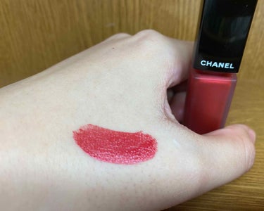 ルージュ アリュール インク 208 メタリック レッド/CHANEL/口紅を使ったクチコミ（3枚目）