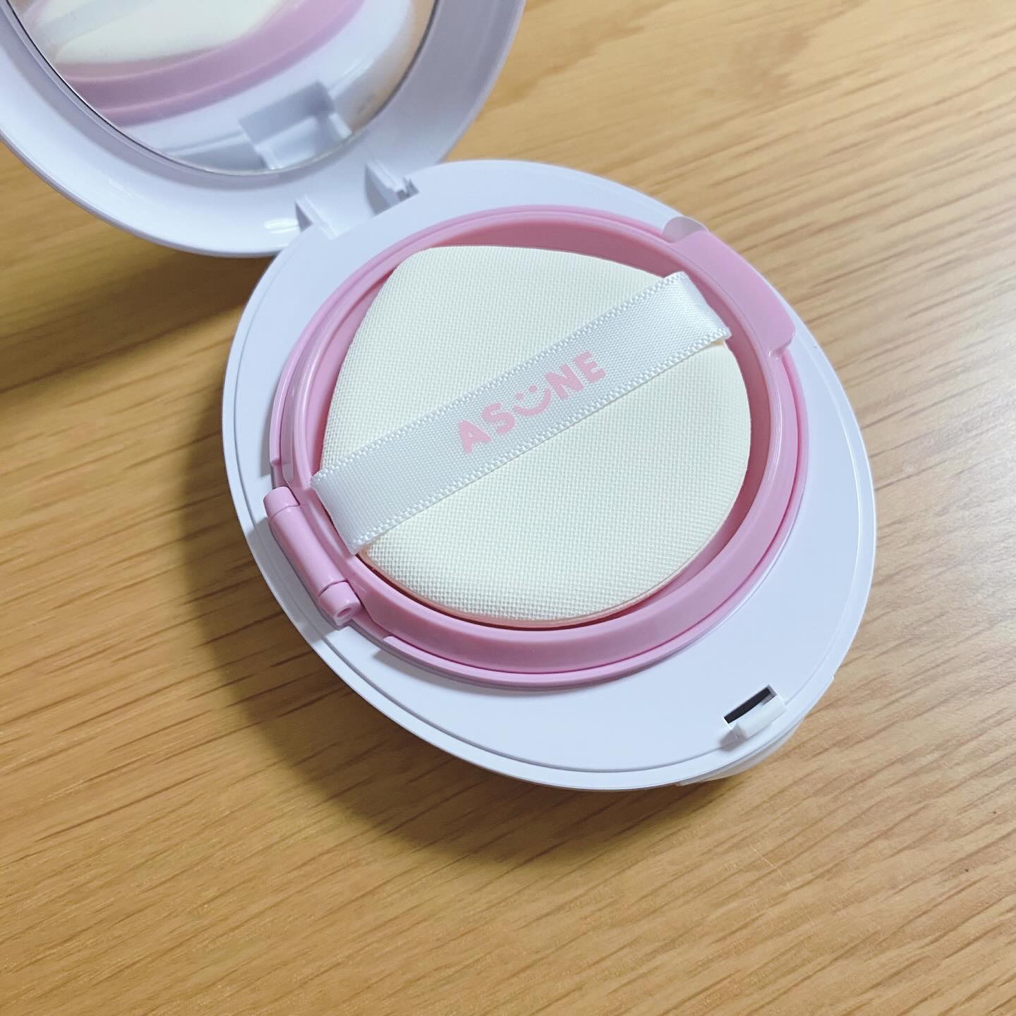 デューイーメッシュファンデーション/ASUNE /クッションファンデーションを使ったクチコミ（2枚目）