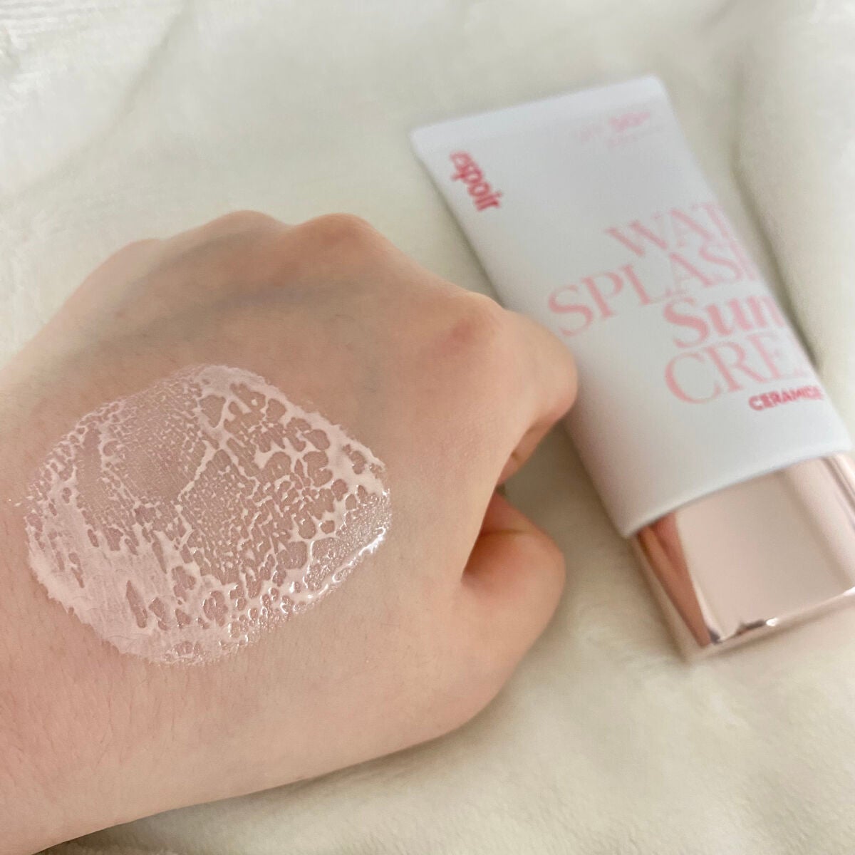 ウォータースプラッシュサンクリーム セラミド/espoir/日焼け止めクリームを使ったクチコミ(2枚目)