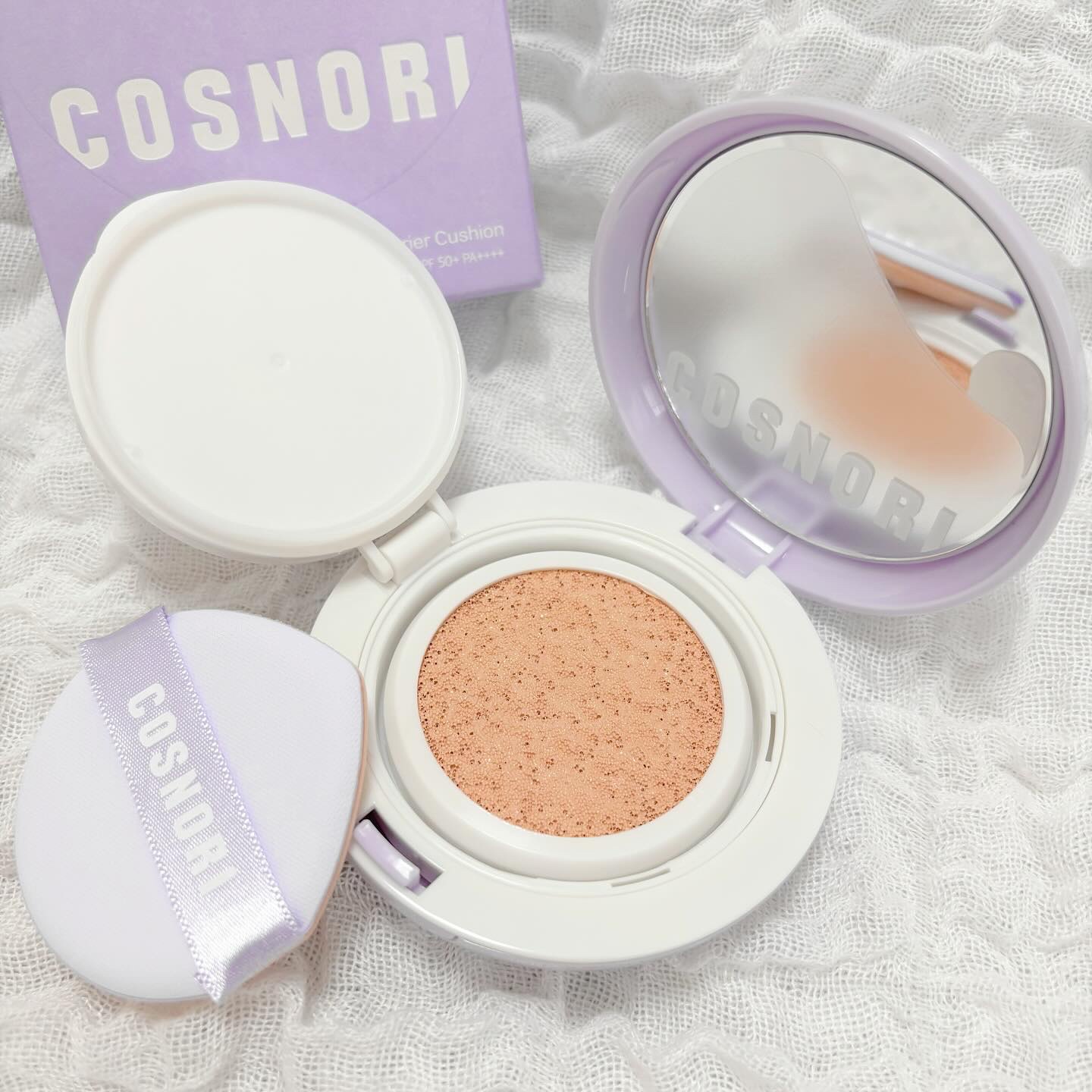 パンテノールバリアクッション/COSNORI/クッションファンデーションを使ったクチコミ（2枚目）