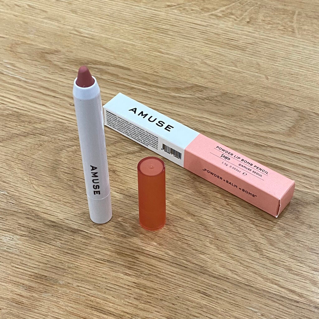 パウダーリップバームペンシル/AMUSE/口紅を使ったクチコミ(3枚目)
