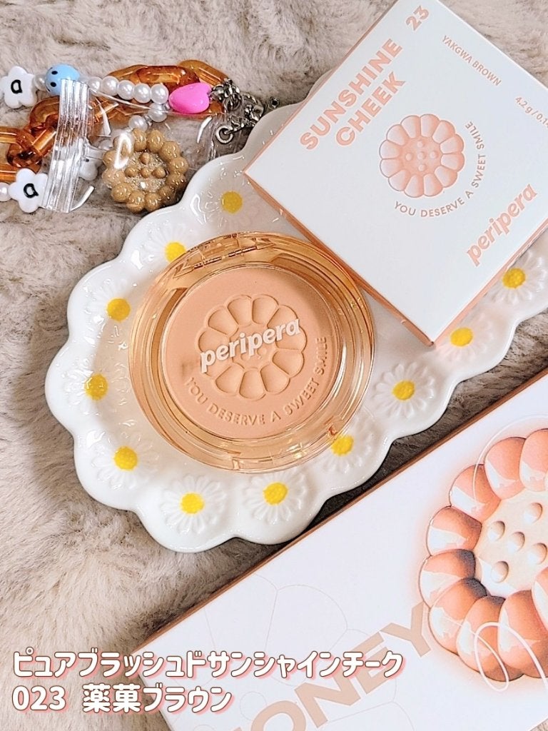 ピュア ブラッシュド サンシャイン チーク/PERIPERA/パウダーチークを使ったクチコミ(2枚目)