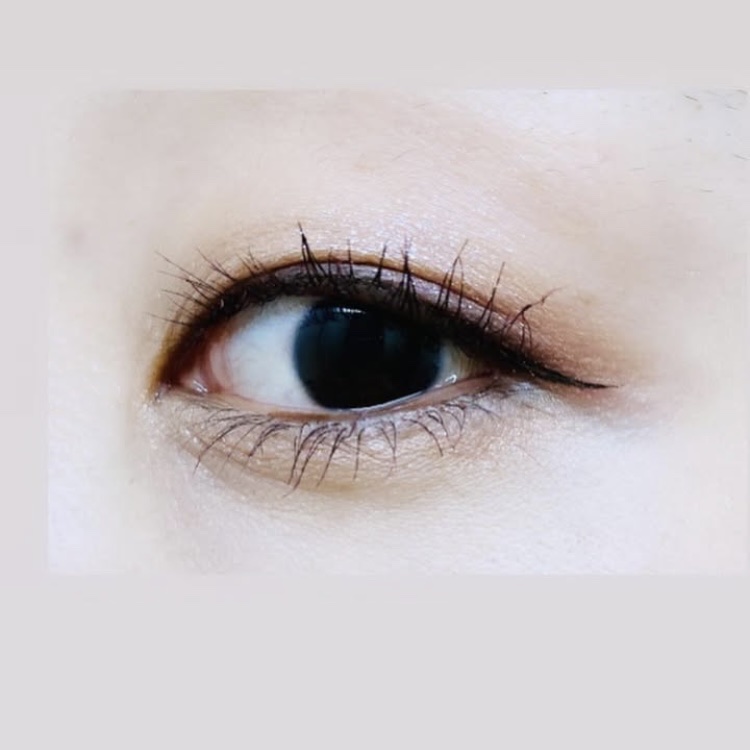 スキルレスライナー 02.ローストブラウン/LUMIURGLAS/リキッドアイライナーを使ったクチコミ（3枚目）