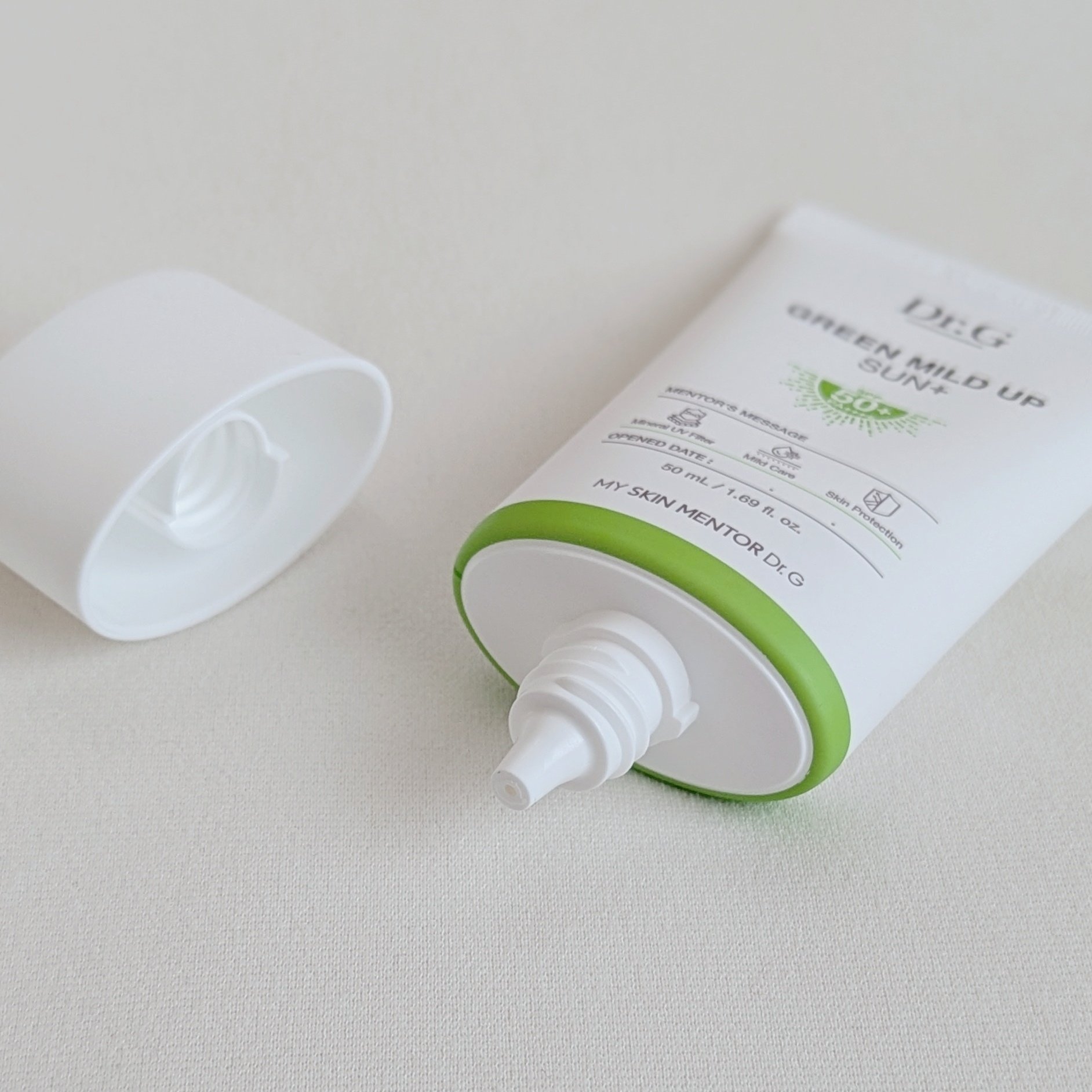 グリーンマイルドアップサンプラス/Dr.G/日焼け止めクリームを使ったクチコミ（2枚目）