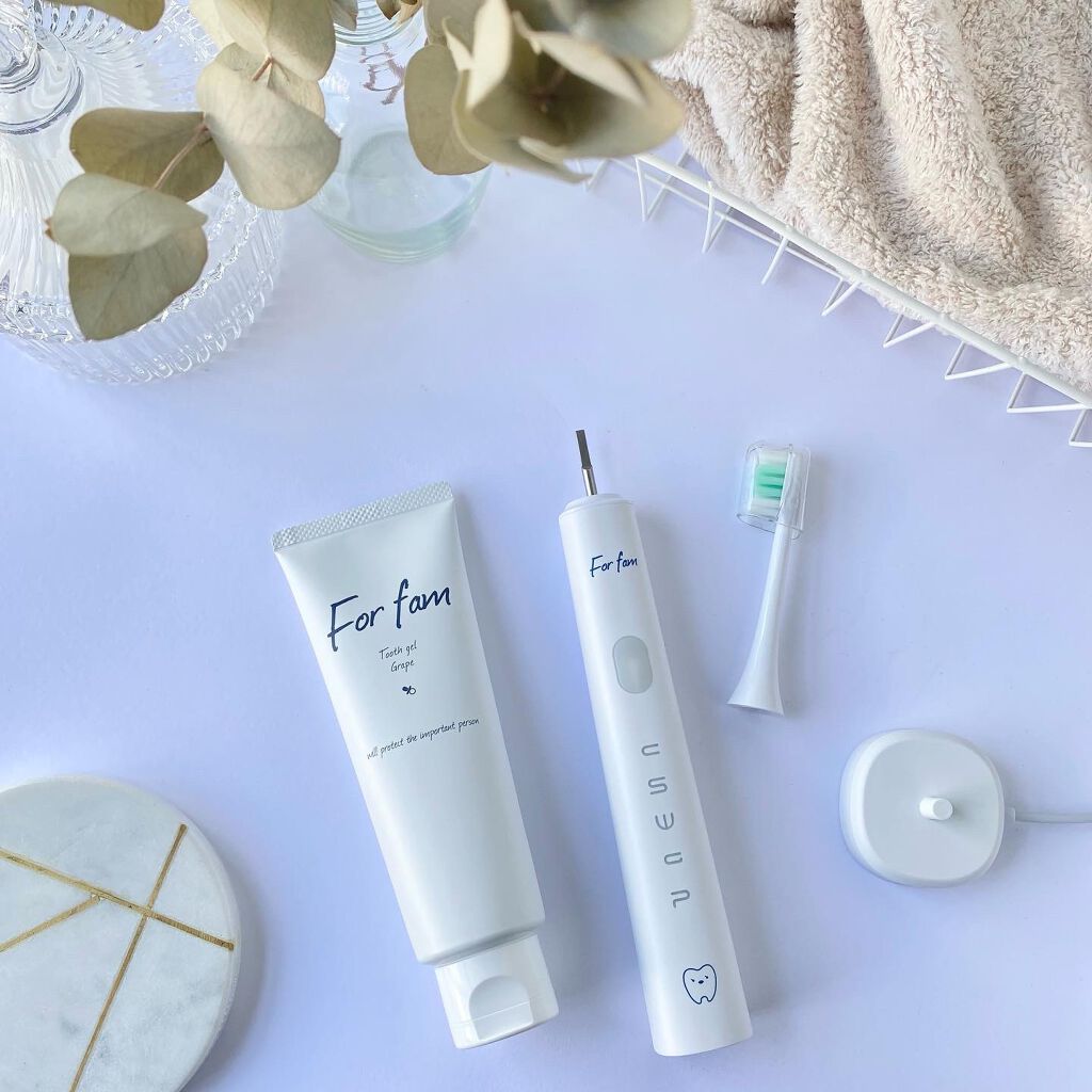 ソニック トゥースブラシ/For fam/電動歯ブラシを使ったクチコミ（3枚目）