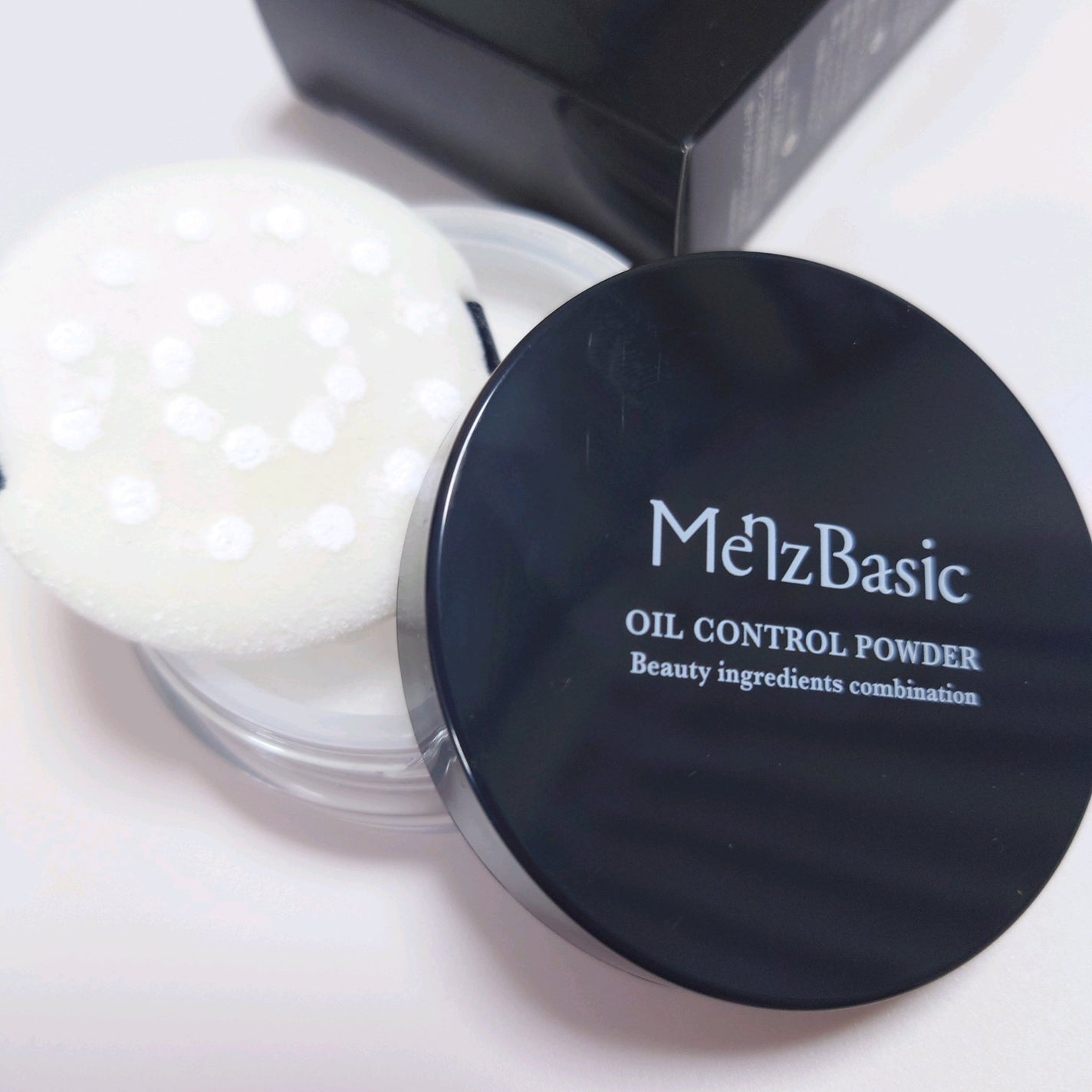 メンズベーシック テカリ防止パウダー フェイスパウダー クリア/MenzBasic/パウダーファンデーションを使ったクチコミ(1枚目)