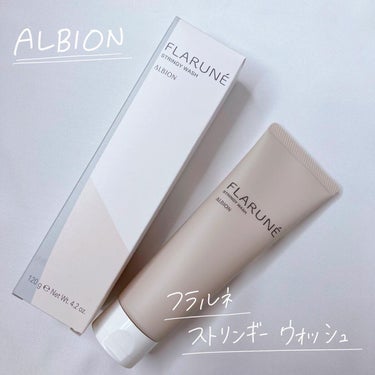 ALBION フラルネ ストリンギー ウォッシュのクチコミ「適量は1.5cm（1g）とのことですが、1cm出しただけでもモコモコ泡立ちます🫧
自分で泡立て.....」（1枚目）