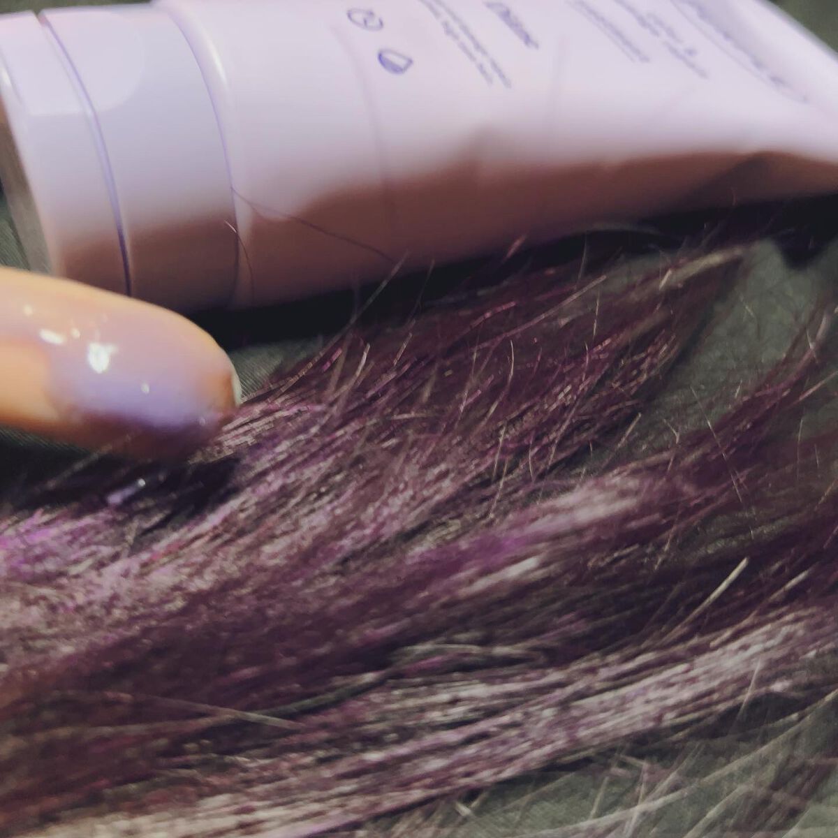 カラーシャンプー＆トリートメント トリートメント パープル/ダイアン/市販シャンプーを使ったクチコミ（3枚目）