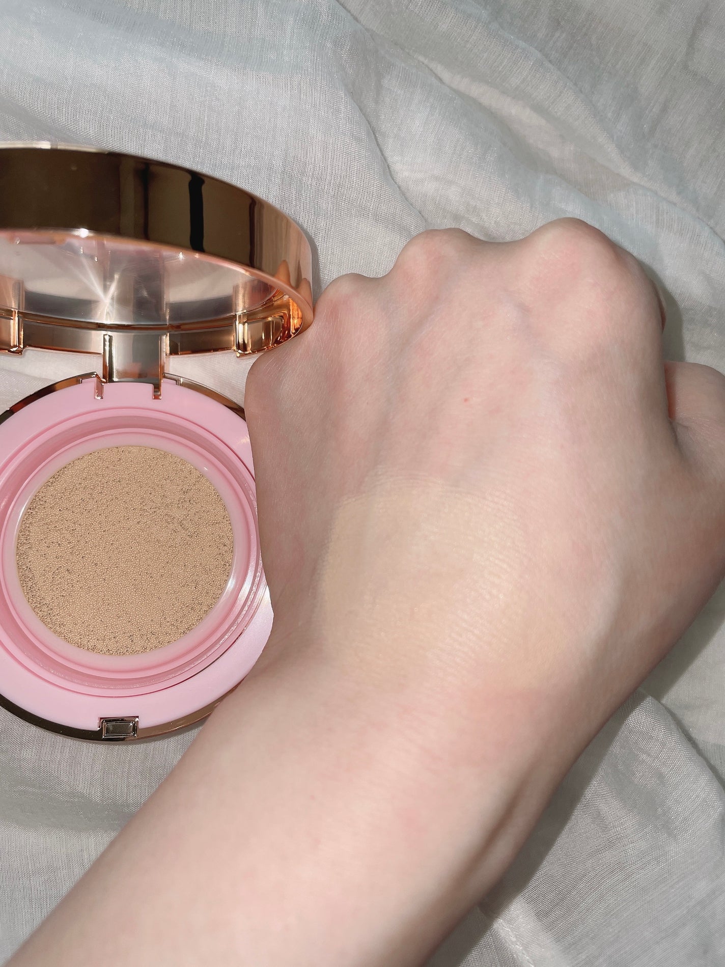 ピンクティーツリーカバークッション/APLIN/クッションファンデーションを使ったクチコミ(6枚目)