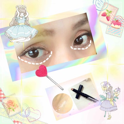 キラキラ アイシャドウ/ETUDE/スティックアイシャドウを使ったクチコミ(4枚目)