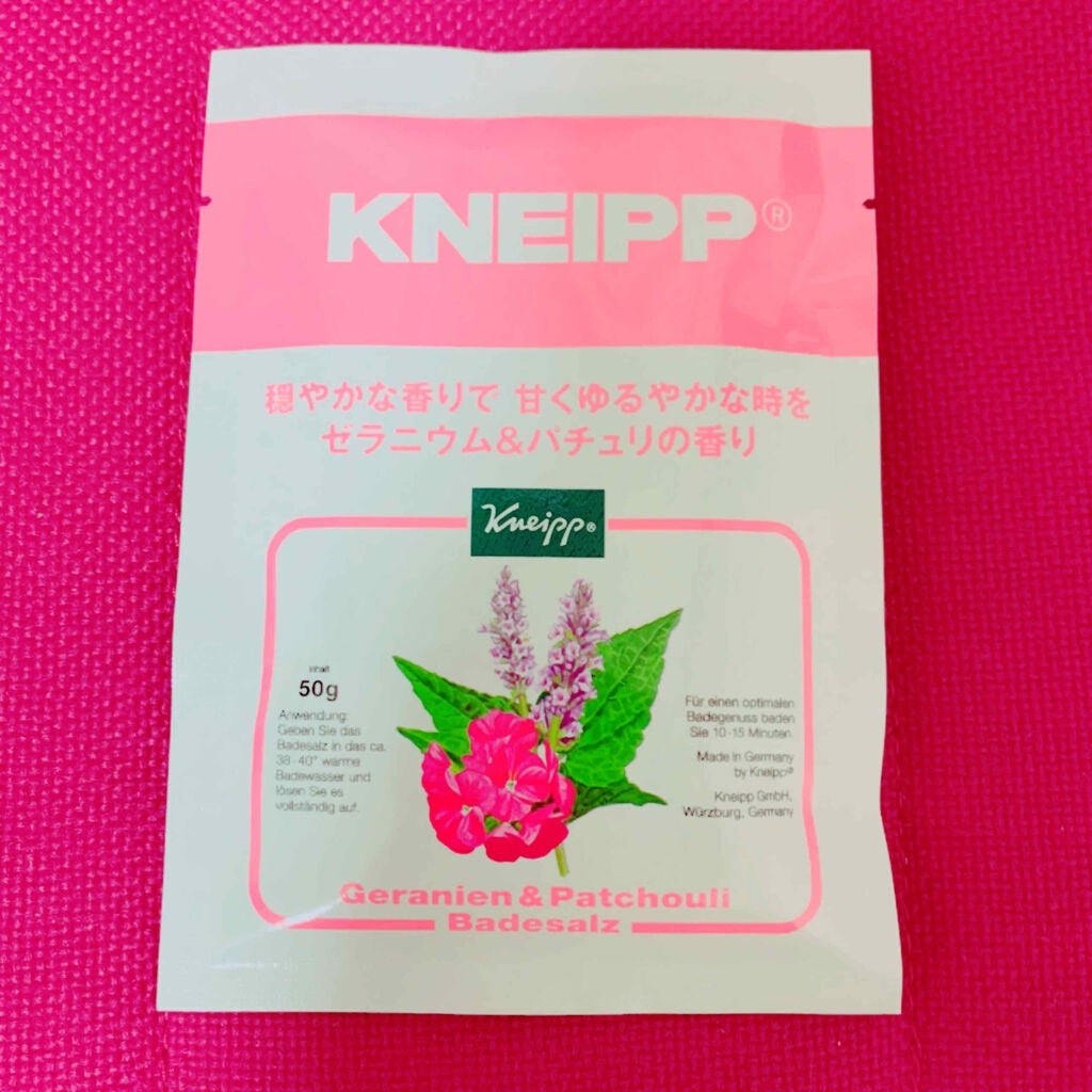 クナイプ バスソルト ゼラニウム&パチュリの香り/クナイプ/入浴剤を使ったクチコミ(1枚目)