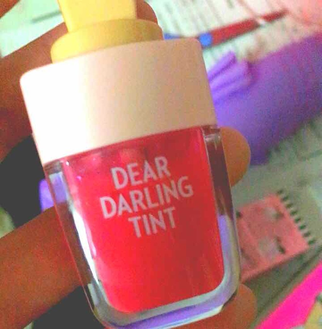 ディアダーリン ウォータージェルティント （アイスティント）/ETUDE/口紅を使ったクチコミ（2枚目）