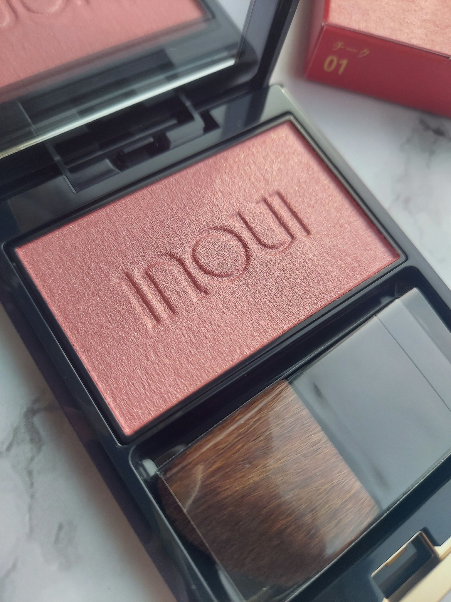 インウイ チーク 01 ナチュラルピンク/INOUI/パウダーチークを使ったクチコミ（1枚目）