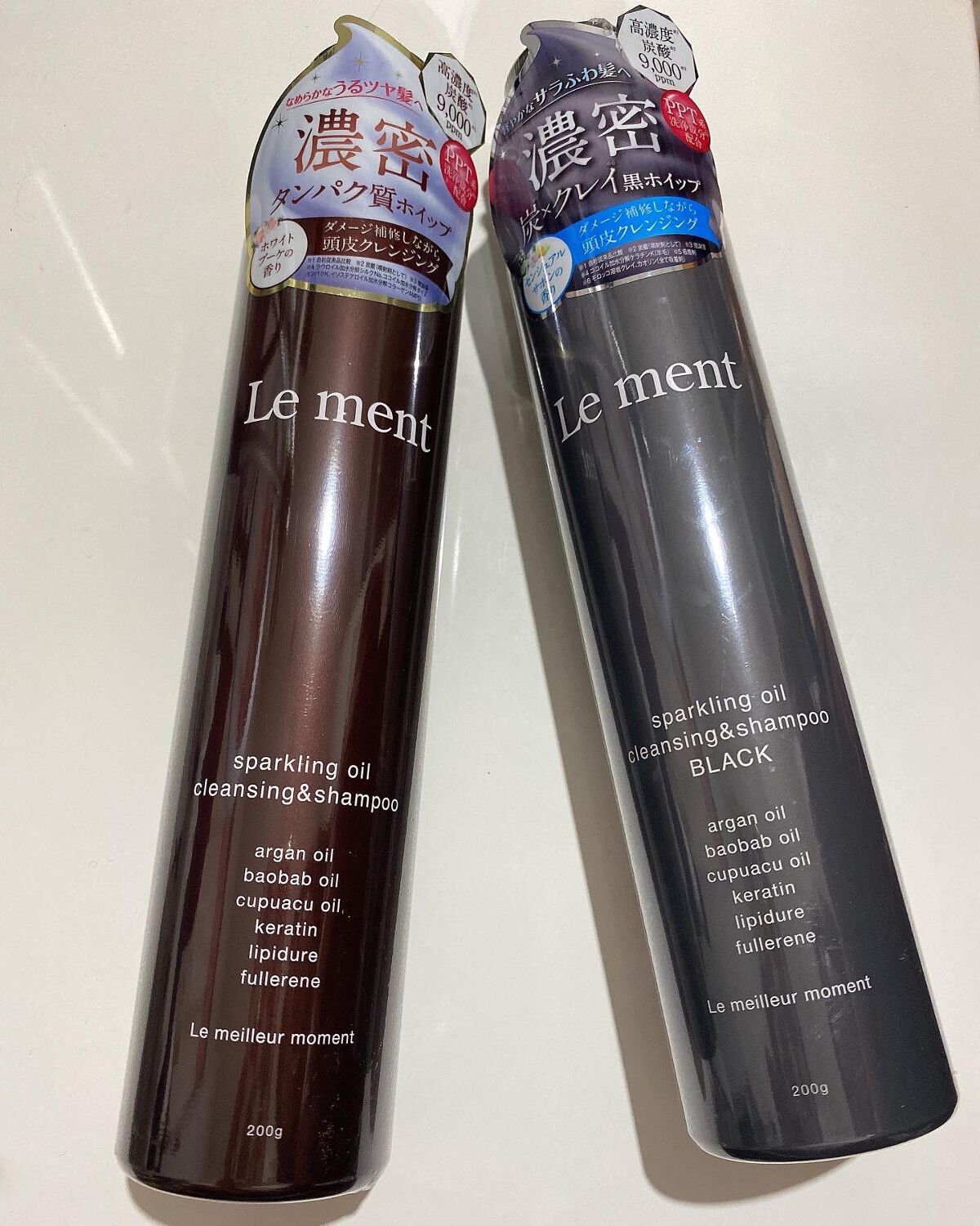 スパークリングオイル クレンジング＆シャンプー ブラック /Le ment/市販シャンプーを使ったクチコミ（1枚目）