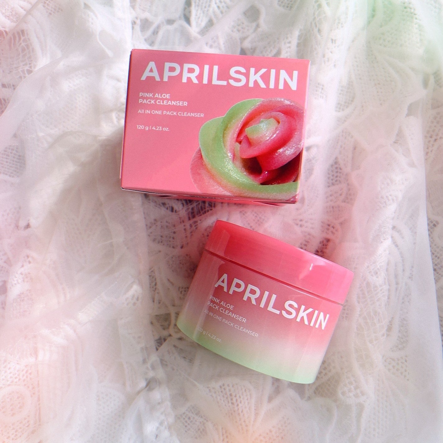 ピンクアロエメレンゲクレンザー/APRILSKIN/その他洗顔料を使ったクチコミ(1枚目)