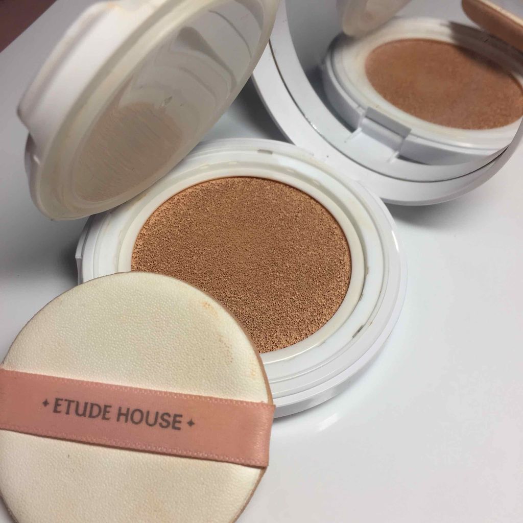 エニークッション オールデイパーフェクト/ETUDE/クッションファンデーションを使ったクチコミ（2枚目）