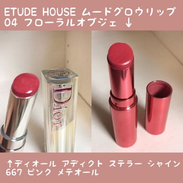 ムードグロウリップ フローラルオブジェ/ETUDE/口紅を使ったクチコミ（2枚目）