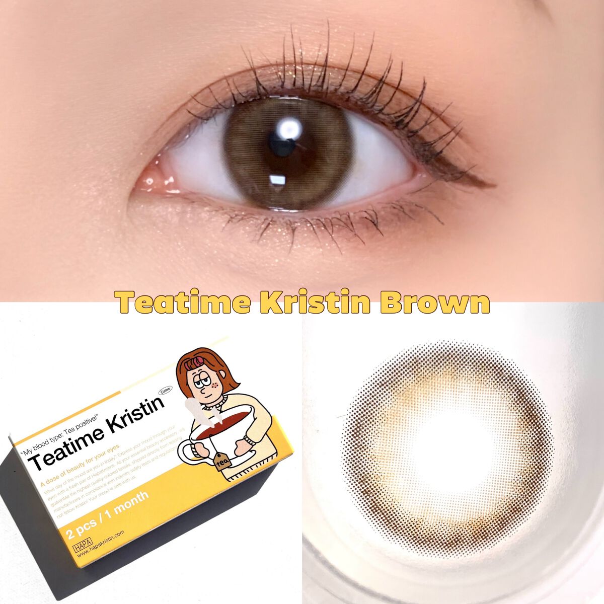 Teatime Kristin/Hapa kristin/カラーコンタクトレンズを使ったクチコミ(2枚目)
