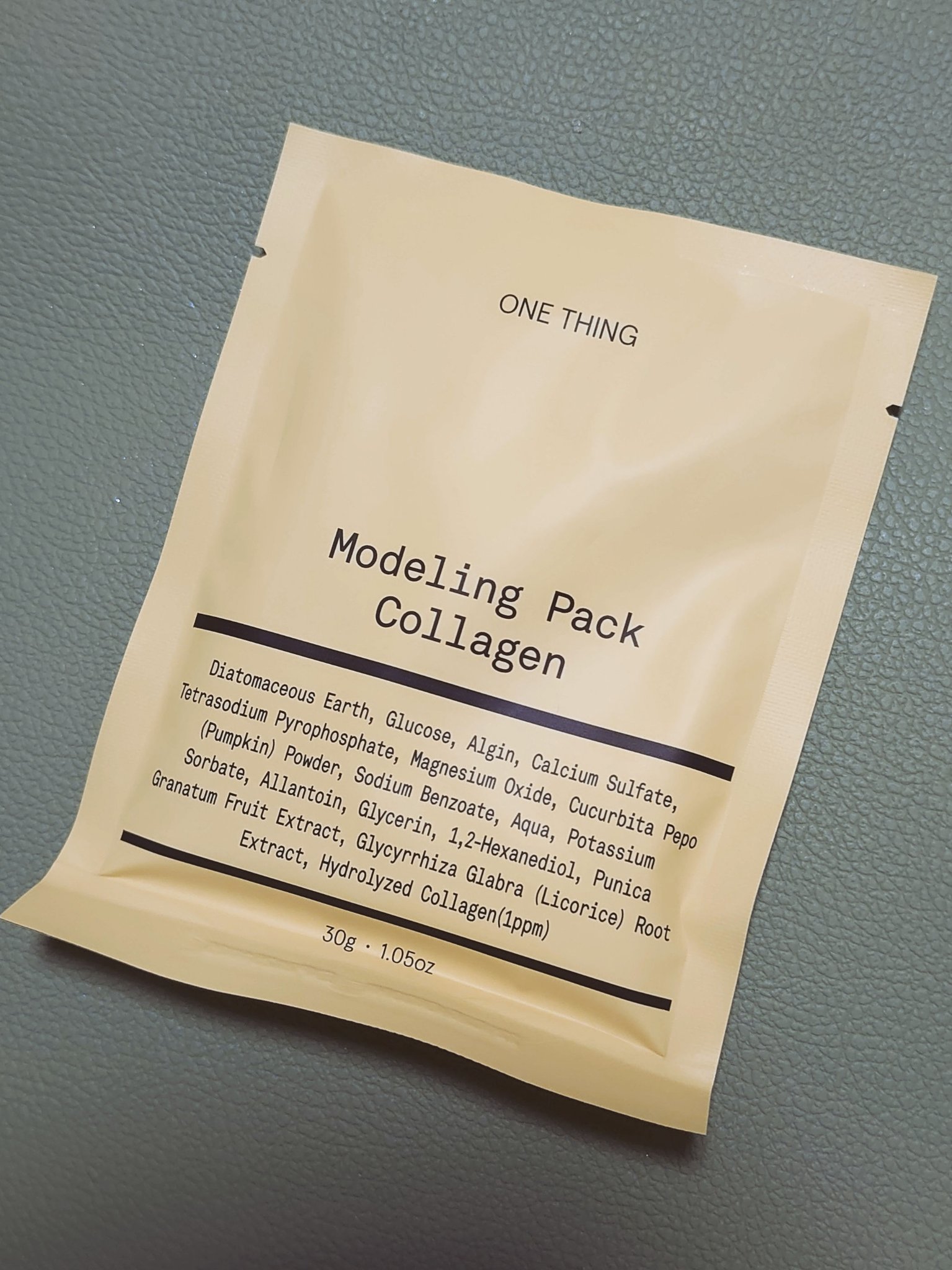 ONE THING モデリングパック コラーゲンのクチコミ「コツがわかった気がする。
全種買いしたモデリングパック第二弾。


■ONE THING　モデ.....」（2枚目）