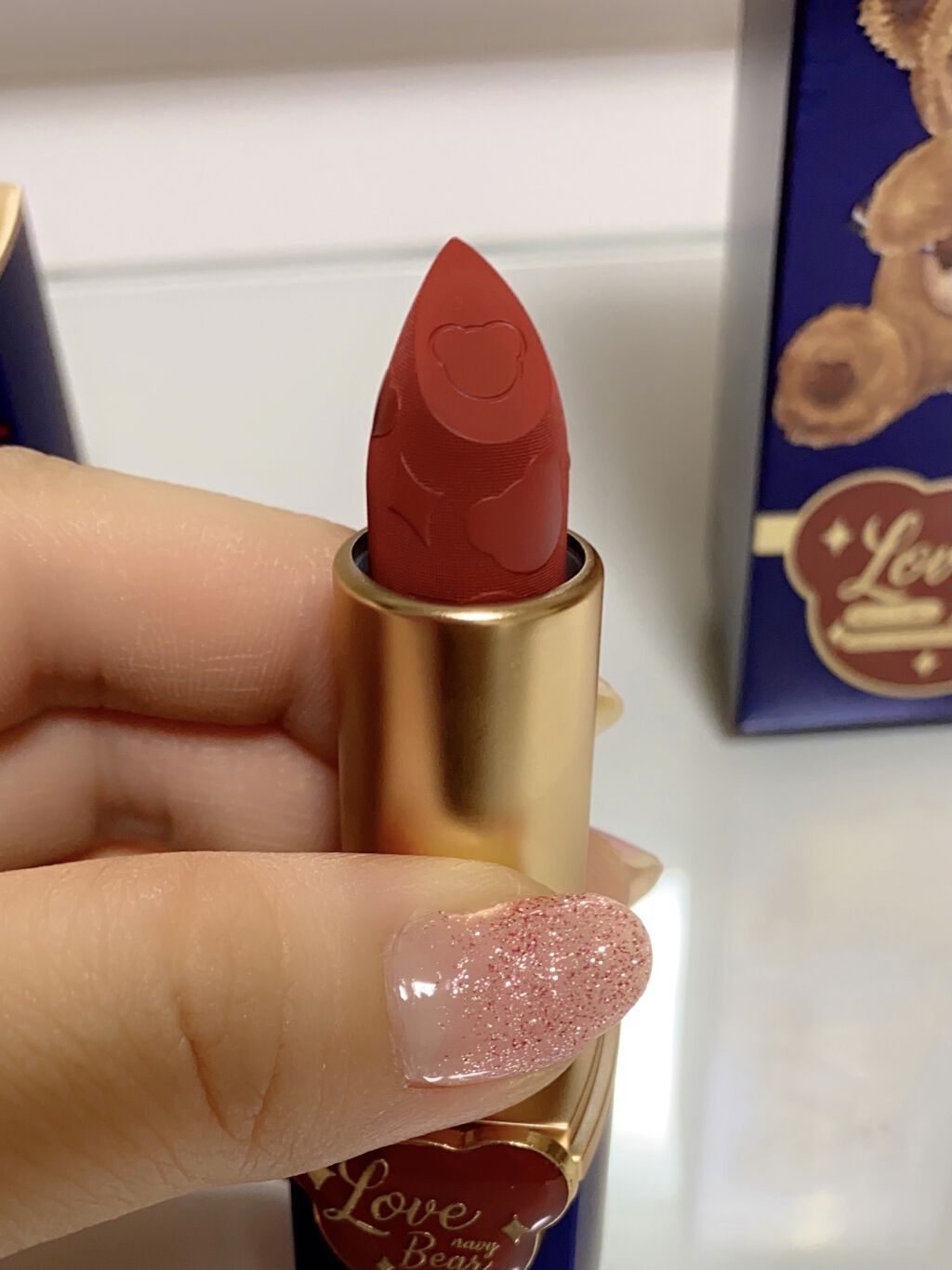 Love Bear マットリップスティック キャンディーベア/FlowerKnows/口紅を使ったクチコミ（3枚目）