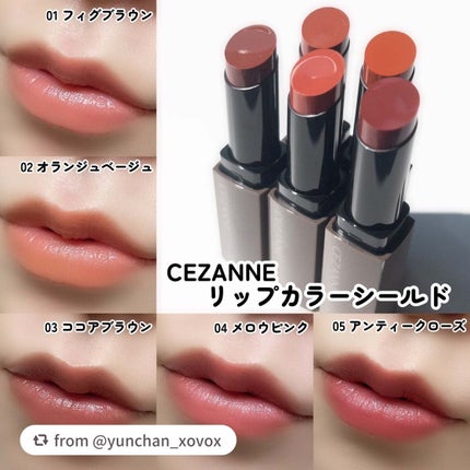 リップカラーシールド/CEZANNE/口紅を使ったクチコミ(9枚目)