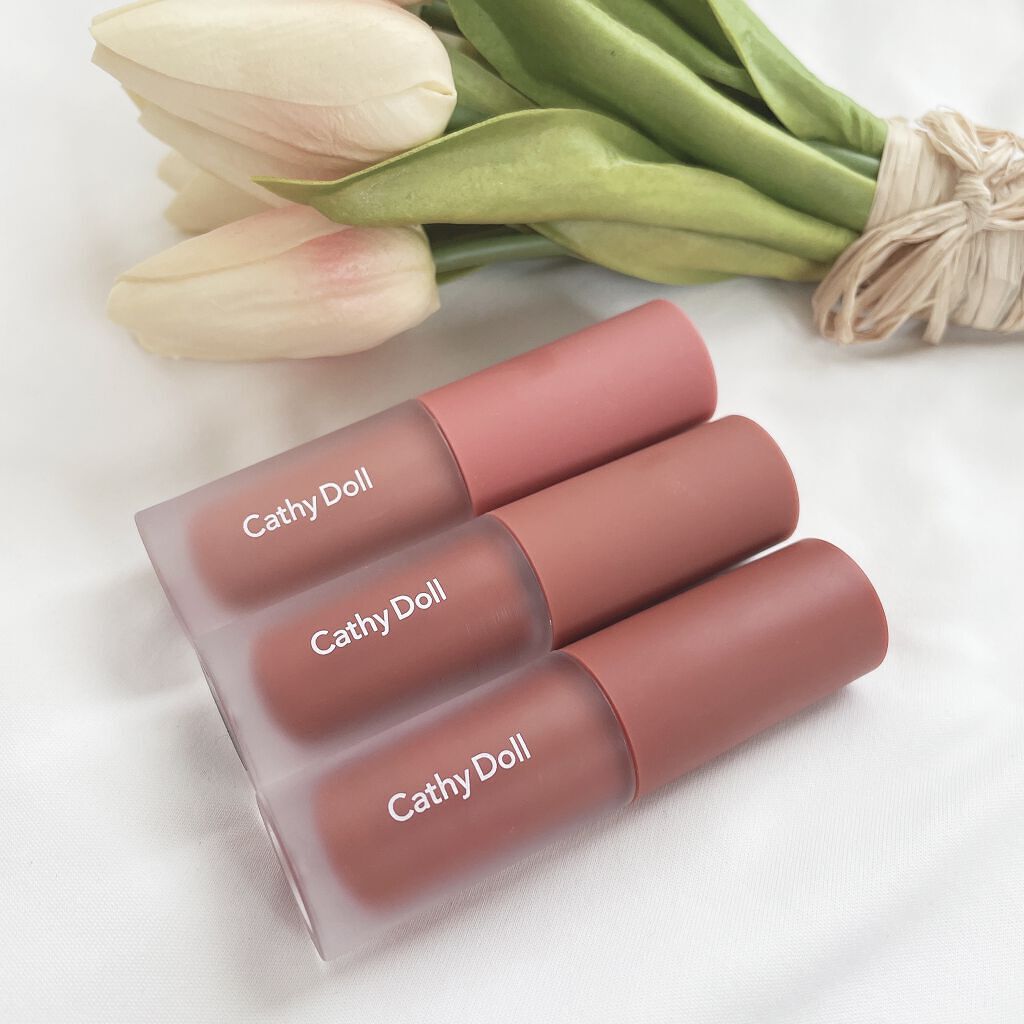 リップアンドチーク ヌードマットティント/CathyDoll/リップティントを使ったクチコミ（1枚目）