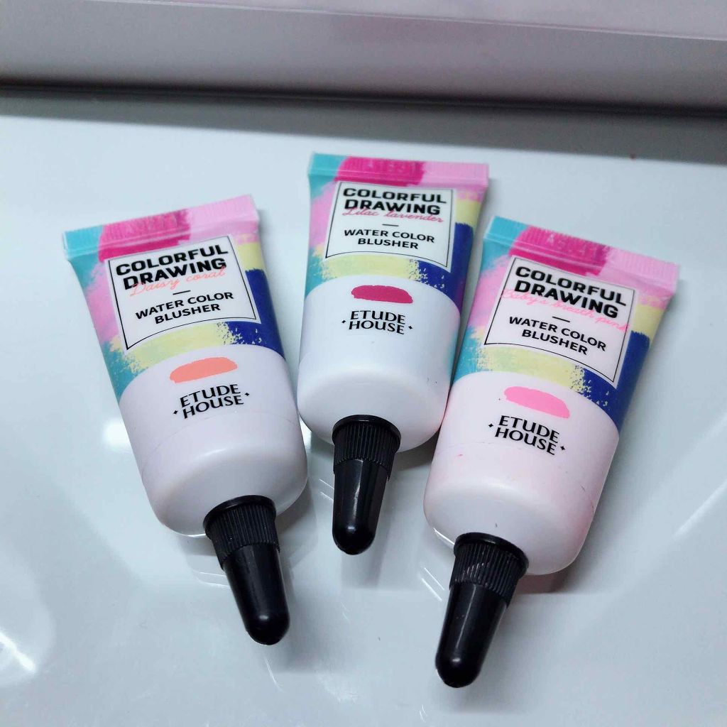 カラフルドローイング ウォーターカラーチーク/ETUDE/リキッドチークを使ったクチコミ（1枚目）