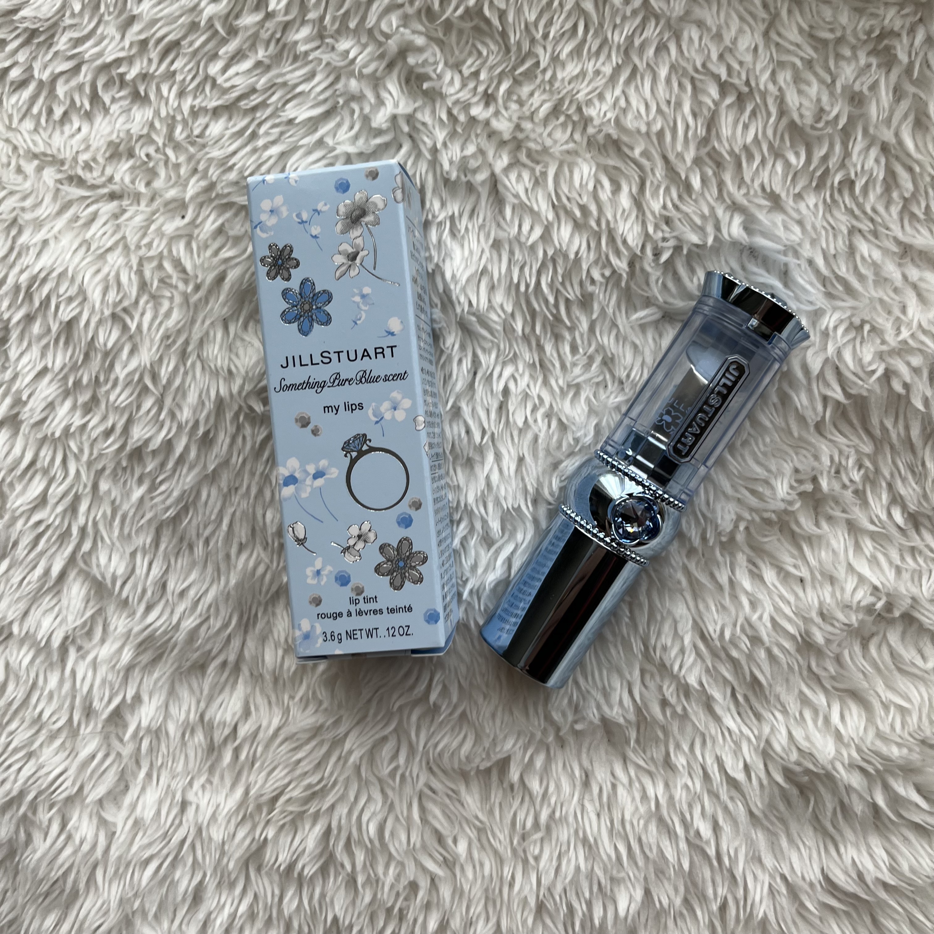 サムシングピュアブルー セント　マイリップス 01 my dearest blue ring/JILL STUART/口紅を使ったクチコミ（1枚目）