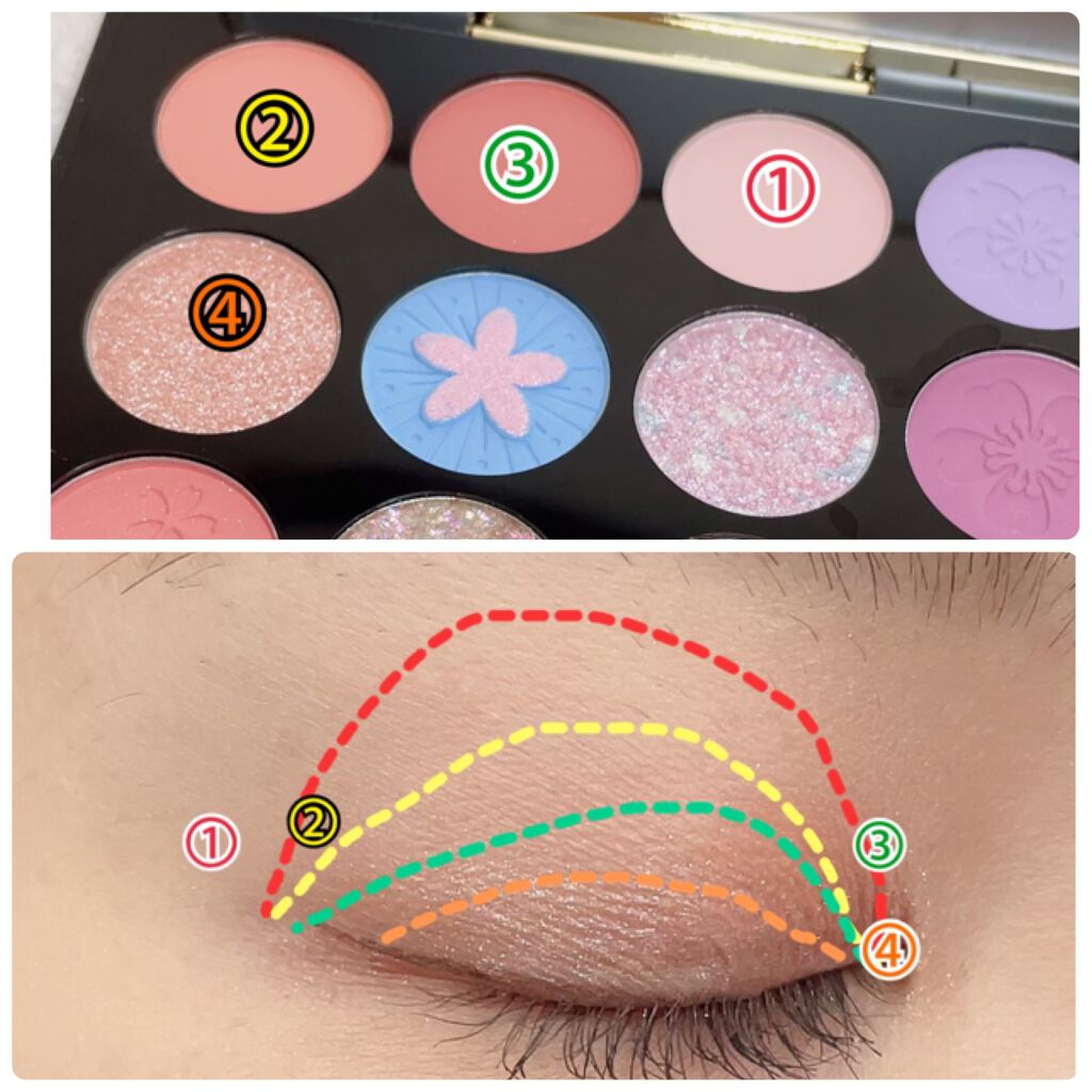 シルキースフレアイズ/キャンメイク/アイシャドウパレットを使ったクチコミ(4枚目)