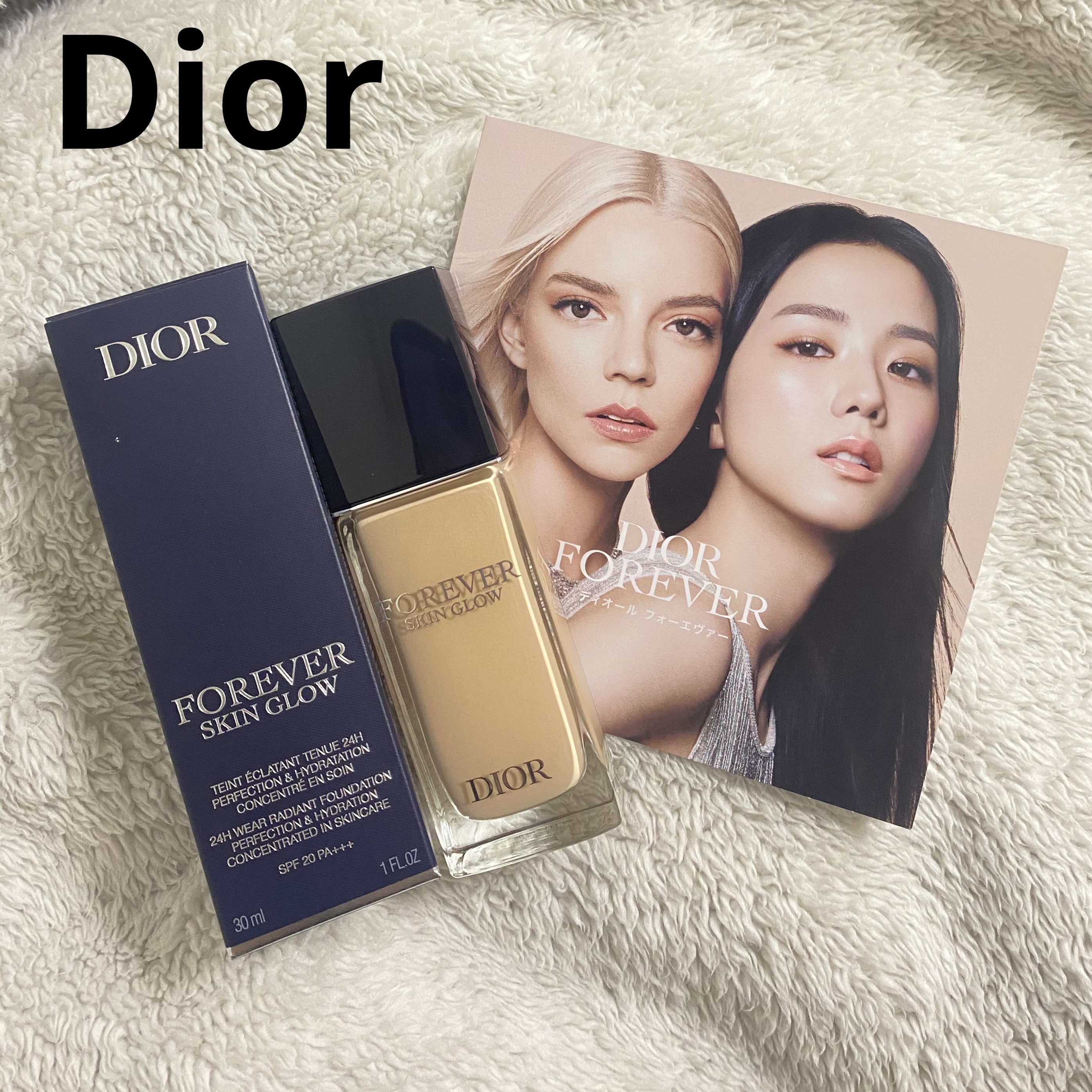 Diorさんからいただきました！
伸びが良くて乾燥肌でも使いやすい✨

【使った商品】
Dior
ディオールスキン フォーエヴァー フルイド グロウ
1Nニュートラル

【商品説明】
86%美容液ベース
花々のパワーが進化したスキンケア処方