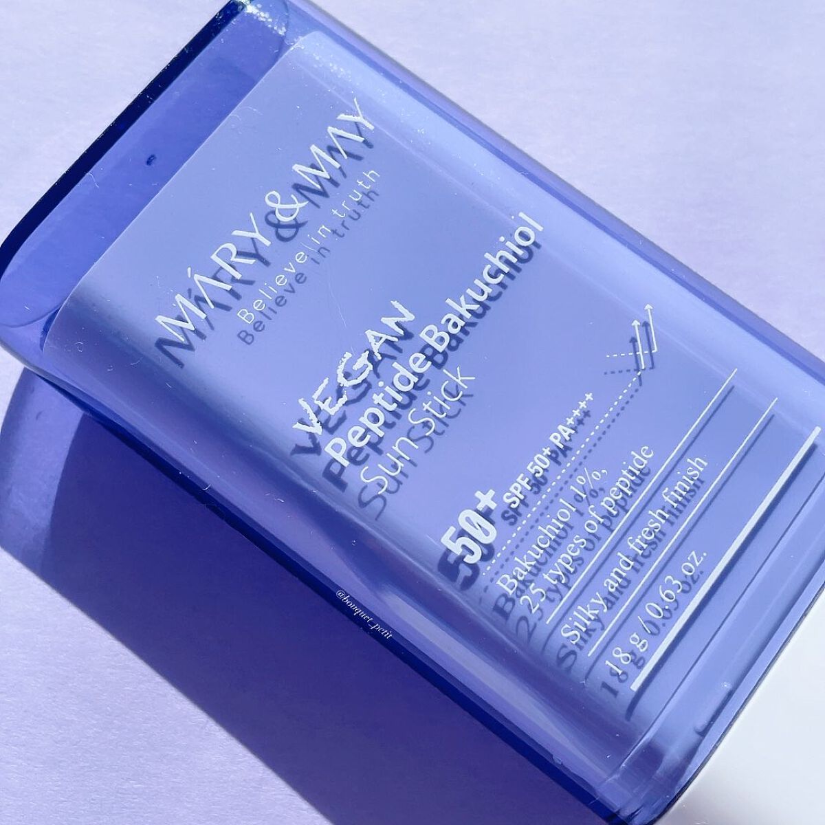 ヴィーガンペプチドバクチオールサンスティック SPF50+ PA++++/MARY&MAY/日焼け止めスティックを使ったクチコミ（2枚目）